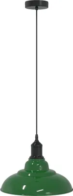 Produktbild von vidaXL Pendelleuchte Höhenverstellbar E27 Grün Glänzend Ø 31 cm Metall