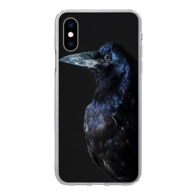 Produktbild von MuchoWow® Handyhülle Schutzhülle Hülle für iPhone X Vogel - Tiere - Schwarz Silikon Softcase Handy Hülle - Handyhülle
