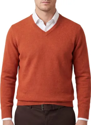 Produktbild von Alan Paine Pullover V-Ausschnitt orange einfarbig Wolle Wolle