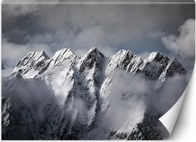 Produktbild von Vlies fototapete Berge Winterlandschaft 250x175 cm Feeby Grau inkl. Kleber einfache Montage