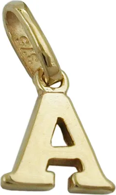 Immagine prodotto di Ciondolo 8x65mm lettera A oro 9Kt lucido 8x5,5mm
