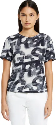 Produktbild von G-star Sprayed Letters Kurzarm-t-shirt Mit V-ausschnitt Grau XS Frau Grau XS