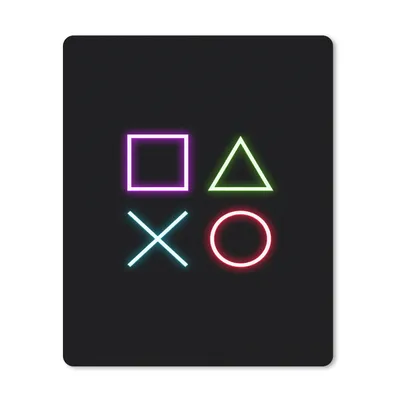 Produktbild von MuchoWow® Gaming Mauspad Mousepad Gaming - Neon - Konsole - Schwarz - Controller - Gaming 30x40 cm - Mousepads - Maus Mat - Pad - Mausunterlage - Mausmatten - Coole Schulsachen für Teenager