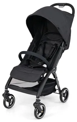 Productafbeelding van Met één hand opvouwbare kinderwagen met verstelbare rugleuning en kap, reisbuggy, zwart