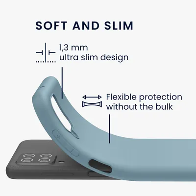 Produktbild von kwmobile Handyhülle für Samsung Galaxy A12 Hülle - TPU Case - Kabelloses Laden - Schutzhülle Cover in Arctic Night