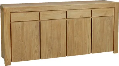 Produktbild von Teako Design Sideboard Hillsta Teakholz Massiv Wetterfest 210x95x50cm