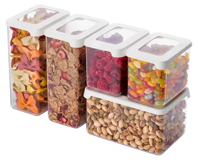 Produktbild von SmartStore Vorratsdosen 5er Set Luftdicht – Plastik Aufbewahrungsbox mit Deckel,