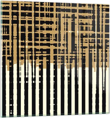 Produktbild von Bilder auf glas - Einteilig - Abstraktion Weiß Gürtel - 70x70cm - Glasbilder - Wandbilder - Bilder - zum Aufhängen bereit - Wanddekoration aus Glas - Glas Bilder - Wandbild auf Glas - GAC70x70-4857
