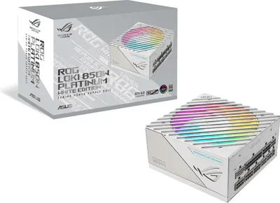 Produktbild von ASUS ROG Loki SFX-L 850W Platinum White, 850 W, 100 - 240 V, 110 W, 850 W, 110 W, 9,6 W