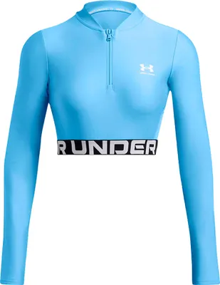 Imagen del producto de Sudadera con cremallera frontal Under Armour Heatgear, color azul, talla M, para mujer