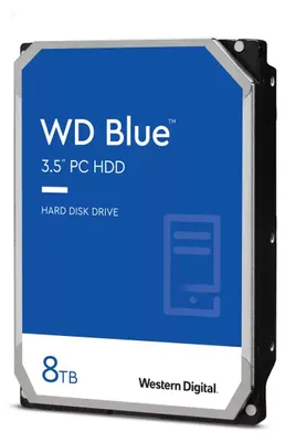 Zdjęcie produktu dla Western Digital Blue , 8 TB, 5640 RPM, 256 MB, 3.5", Serial ATA III
