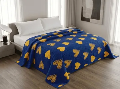 Obrázek produktu pro Přehoz na postel GOLBINO, tmavě modrý 170x210, Obrázek vytvořený pomocí AI