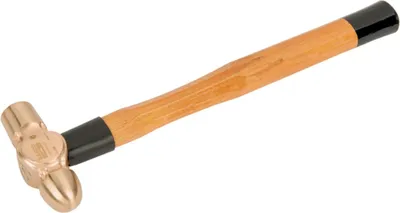 Produktbild von Bahco Schlosserhammer mit Kugelpinne, Kupferberyllium-Kopf und Holzgriff, funkenfrei, 910 g