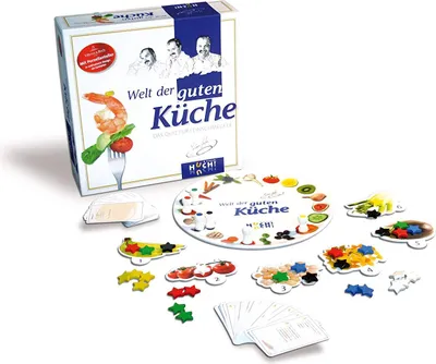 Produktbild von Huch Brettspiele Welt der guten Küche - Das Quiz für Feinschmecker, Brettspiel für 2-6 Personen