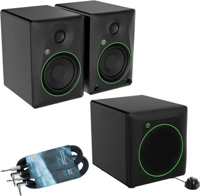 Image de Moniteurs de studio Mackie CR5BT avec subwoofer CR8SBT et câble jack