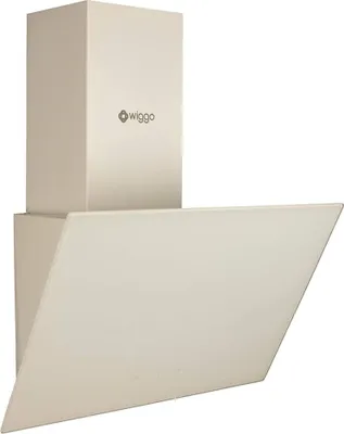 Produktbild von Wiggo Dunstabzugshaube 50cm kopffrei I Abluft Umluft Dunstabzug 300m³/h - LED Touch-Display 3 Stufen I Schräghaube inkl. Fettfilter & 2x Kohlefilter I Abzugshaube mit Glasfront creme