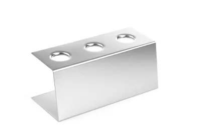 Productafbeelding van HENDI IJsstaafhouder, roestvrij staal, 200x95x(H)85 mm, 3 gaten, 26 mm