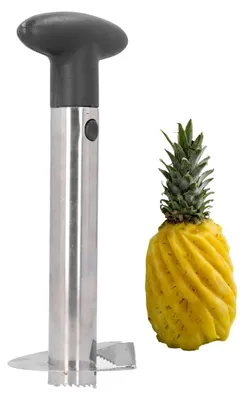 Produktbild von Ananasschneider mit ergonomischem Griff – Küchenutensil – Kunststoff/Edelstahl – 28 x 14 x 11,5 cm – leicht – einfach zu bedienen
