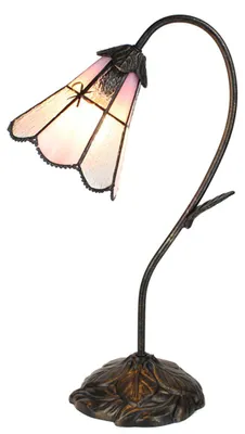 Immagine prodotto di Clayre & Eef Tiffany Tischlampe 48 cm Braun Rosa Poliresina