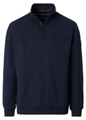 Produktbild von CASAMODA Herren Sweat-Troyer Zipper Regular Baumwollmix Marine XL