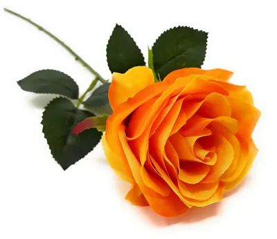 Produktbild von künstliche Rose SIMONE gelb orange H. 45cm D. 7 cm Emerald Kunstblume