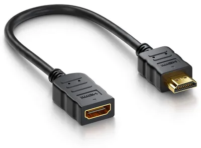 Produktbild von deleyCON 10cm HDMI Verlängerung, Stecker auf Buchse, 4K UHD