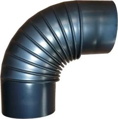 Produktbild von FireFix Ofenrohrbogen 90°, Ø 130 mm, gebläut, gerippt