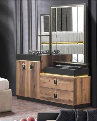 Produktbild von Design Schminktisch mit Spiegel Luxus Modern Schlafzimmer Möbel Neu