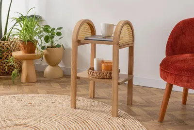 Image de Skye Decor, Nala 62 - Naturel, table d'appoint, naturel, 100 % PANNEAUX DE PARTICULES MÉLAMINÉS, 30 x 30 x 62 cm