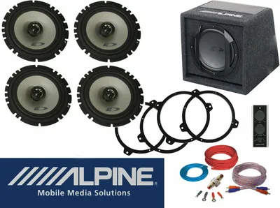 Produktbild von Alpine passend für BMW E46 3er Komplett Lautsprecher Aktiv Subwoofer Set Tür Vorn + Ablage