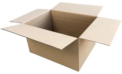 Produktbild von 50x Faltkarton 455x340x(120)-265mm mit variabler Höhe 1-wellig Dickwelle braun