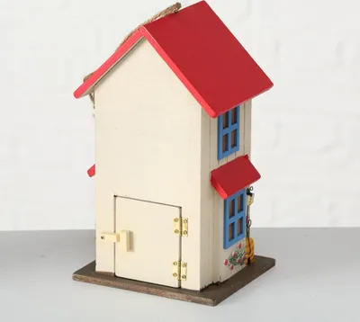 Produktbild von Vogelhaus Nistkasten Villa Holz blau rot oder grün - Stückpreis Auswahl nach Zufallsprinzip