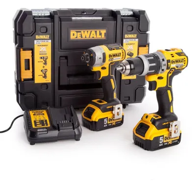 DEWALT Akkuschrauber-Set 18V DCK266P2T mit 2x 5,0Ah Akkus und TSTAK