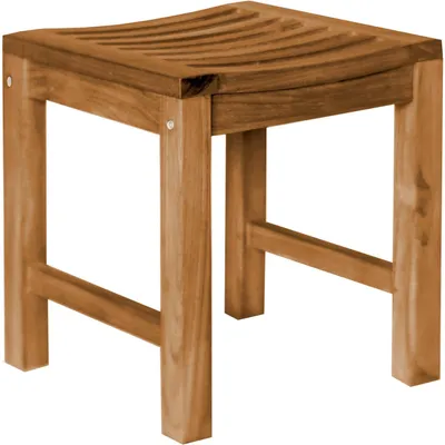 Produktbild von Teako Design Hocker Ferrara Teakholz Massiv Wetterfest 45x45x50 cm