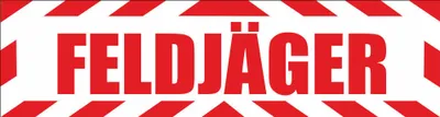 Produktbild von INDIGOS UG - Magnetschild "Feldjäger" mit Rahmen 30 x 8 cm reflektierend - Magnetfolie für Auto / LKW / Truck / Baustelle / Firma