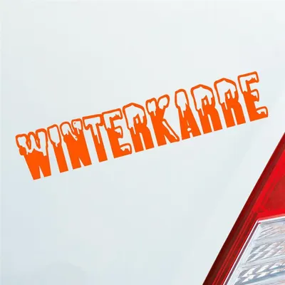Produktbild von Auto Aufkleber Winterkarre Tuning 15x3 cm Orange Sticker Heckscheibenaufkleber