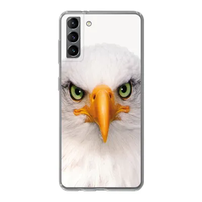Produktbild von MuchoWow® Handyhülle Schutzhülle Hülle für Samsung Galaxy S21 Plus Jungen - Adler - Amerikanischer Weißkopfseeadler - Vogel - Porträt - Schnabel - Augen Silikon Softcase Handy Hülle - Handy-Tasche