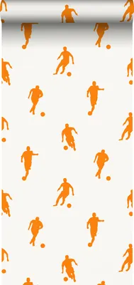 Obrázek produktu pro ESTAhome tapeta fotbalista oranžová a bílá - 115871 - 53 cm x 10,05 m