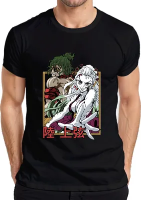 Zdjęcie produktu dla Koszulka męska Kimetsu no Yaiba Daki Gyutaro Demons Anime Gift Manga, Czarny, S