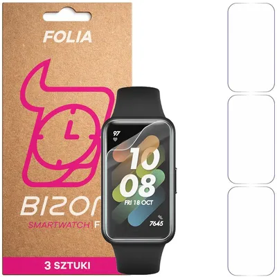 Produktbild von 3x Schutzfolie für den Bildschirm für Huawei Band 7, Bizon Watch HydroFlex