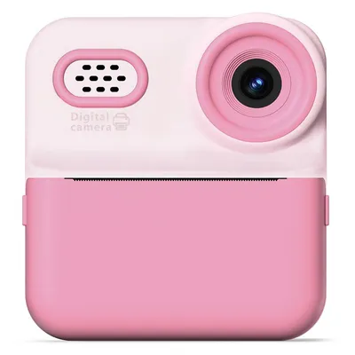 Zdjęcie produktu dla Aparat natychmiastowy dla dzieci ZELURXX, zdjęcia 48 MP, wideo 1080P, 16-krotny zoom, wyświetlacz IPS 2,4", podwójny aparat, bateria 4h, przenośny, funkcja drukowania, różowy