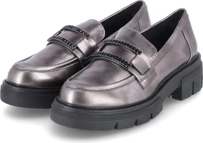 Zdjęcie produktu dla Marco Tozzi damskie buty wsuwane srebrna sztuczna skóra wegańskaRozmiar:41