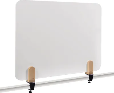 Produktbild von Legamaster ELEMENTS Tischtrennwand Whiteboard 60x80cm Klammern, Schreibtisch-Trennwand, Weiß, 600 x 11 mm, Stahl, Klemme, 4,8 cm