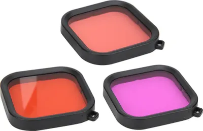 Produktbild von 3-teiliges Tauchlinsenfilter-Set für GoPro 8, wasserdichtes Gehäuse, Schnorchelfilter, Tauchzubehör