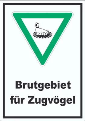 Produktbild von Brutgebiet für Zugvögel Aufkleber A6 (105x148mm)