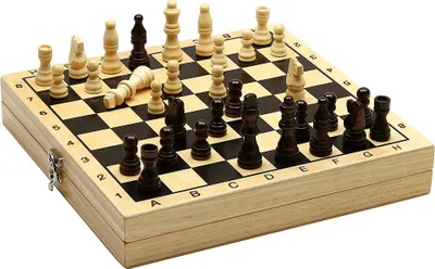 Image de Jeujura Jeu d'échecs et de dames en bois dans la boîte