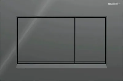 Produktbild von GEBERIT Betätigungsplatte Sigma20 Platte schwarz glänzend / Taster schwarz glänzend / Dekorstreifen matt 115.883.DW.1