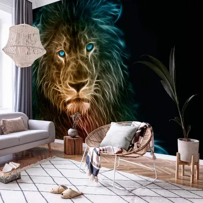 Produktbild von Selbstklebende Folie Fototapete - Abstract lion 196x140 cm Tiere g-A-0090-a-b