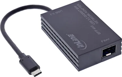 Zdjęcie produktu dla InLine® Adapter sieciowy USB-C na SFP z łączem światłowodowym Gigabit (10/100/1000 Mb/s)