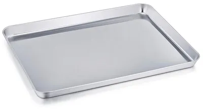Immagine prodotto di Teglia rettangolare in acciaio inossidabile, dimensioni 31,6 x 24,6 cm, colore argento